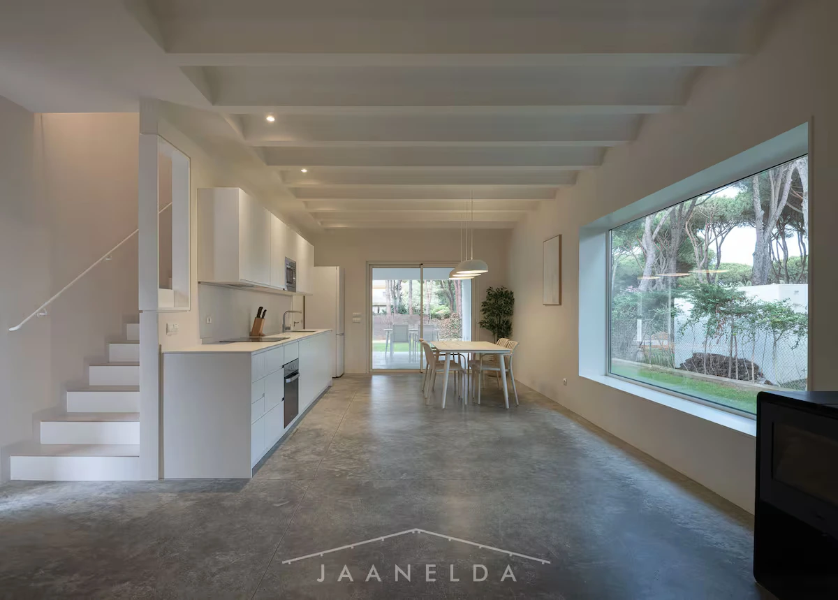 Cocina salon concepto abierto casa moderna roche cadiz jaanelda